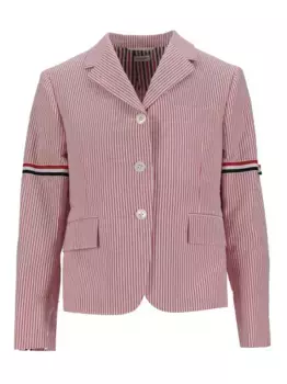 Блейзер в полоску THOM BROWNE, красный
