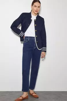 Блейзер в стиле милитари из 100% хлопка Monsoon, синий