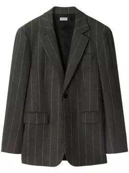 Блейзер в тонкую полоску Burberry, серый