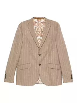 Блейзер в тонкую полоску ETRO, нейтральный