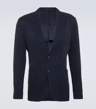 Блейзер в тонкую полоску Giorgio Armani, черный