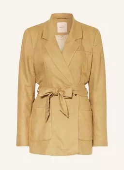 Блейзер визандра с льном Rouge Vila, зеленый