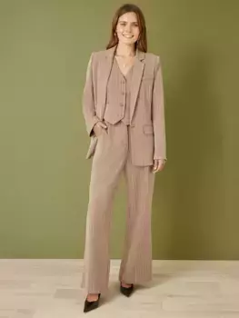 Блейзер Yumi Pinstripe, коричневый