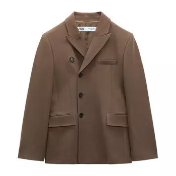 Блейзер Zara Crossover Limited Edition, коричневый