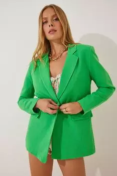 Блейзер – Зеленый – Классический крой Happiness stanbul, зеленый