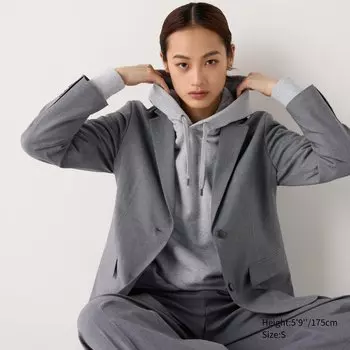 Блейзер-жакет UNIQLO, серый
