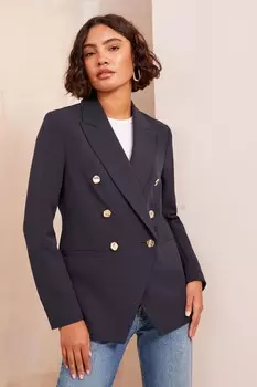 Блейзер женский Friends Like These с золотыми пуговицами, синий
