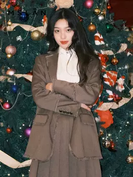 Блейзер женский Mslan весенний, коричневый