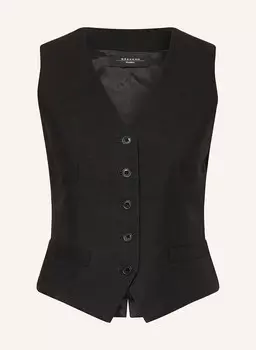 Блейзер жилет темп с льном Weekend Max Mara, черный