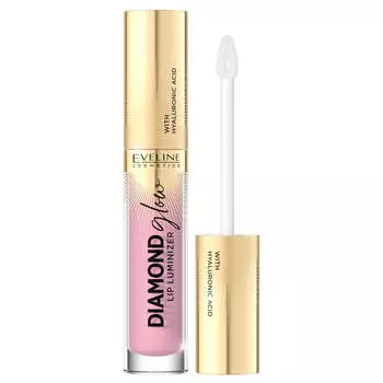 Блеск для губ Eveline Cosmetics Diamond Glow Lip Luminizer с гиалуроновой кислотой 02 Strawberry Mouse 4,5мл