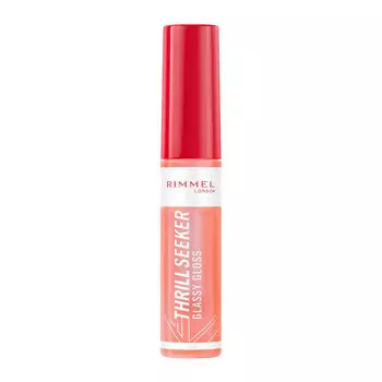 Блеск для губ с аппликатором xxl 250 персиковых оттенков, 10 мл Rimmel Thrill seeker glassy gloss, цвет 250 peachy vibes