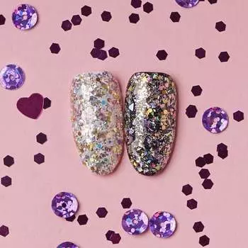 Блестки для ногтей №507 Pink Gold Glitter, 1,3 г Hi Hybrid, Glam