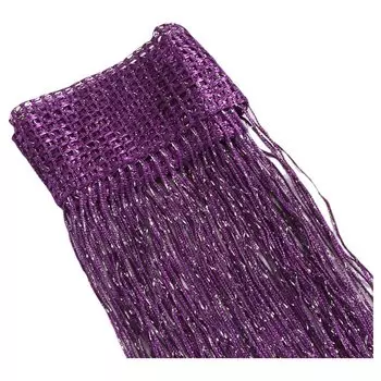 Блестящая дверная занавеска с серебряной лентой, гибкая блестящая штора с кистями, флэш-линия для балкона, фиолетовая Stuttg, мультиколор