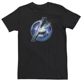 Блестящая футболка с логотипом Big & Tall Marvel Avengers Endgame Avenger Tech Licensed Character