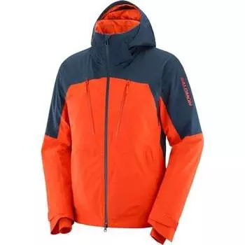 Блестящая куртка мужская Salomon, цвет Fiery Red/Carbon