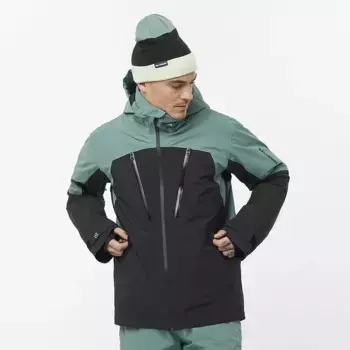 Блестящая мужская куртка Salomon, черный