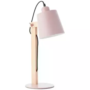 Блестящая настольная лампа "Swivel", 1 лампочка, лампочка E27 | без лампочки, настольная лампа матово-розовая Brilliant Высота: 51,5 см, розовый матовый