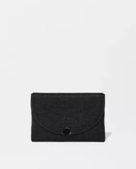 Блестящая праздничная сумка с бисером и магнитной застежкой, трансформируемая в сумку через плечо Parfois, черный