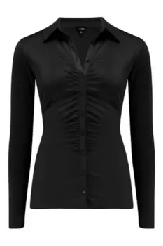 Блестящая рубашка Brooke Pour Moi, черный