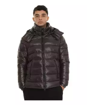 Блестящая стеганая куртка Florian с капюшоном Save The Duck, коричневый