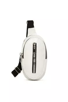 Блестящая сумка Diagonal на толстой молнии Bagmori, белый