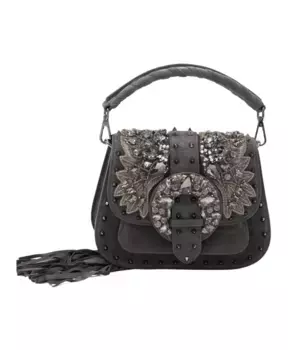 Блестящая сумка патронташ Alma En Pena, черный