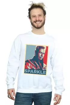 Блестящая толстовка Thor Ragnarok Grandmaster Marvel, белый