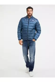 Блестящее мужское пальто Guess, синий