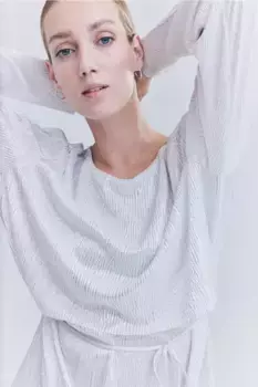 Блестящее платье для кормления H&M, серебряный