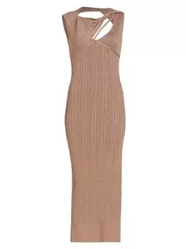 Блестящее платье-миди Sevrine Twisted AKNVAS