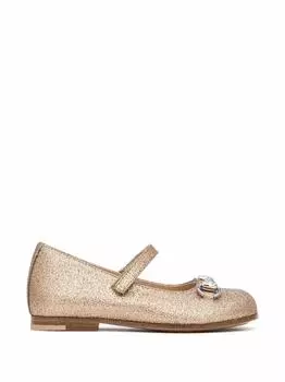 Блестящие балетки Horsebit Gucci