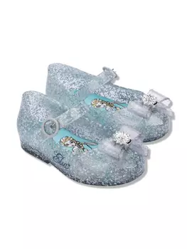 Блестящие балетки с принтом Elsa Mini Melissa, синий