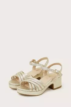 Блестящие босоножки Monsoon, желтый