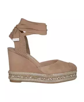 Блестящие босоножки на танкетке Alma En Pena, коричневый