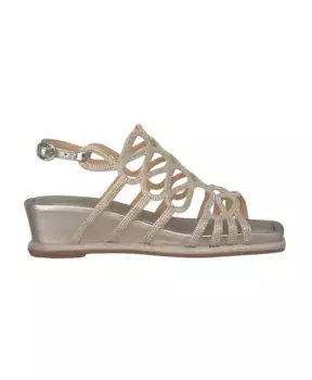 Блестящие босоножки на танкетке Alma En Pena, желтый