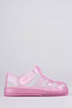 Блестящие босоножки со звездой Igor, розовый