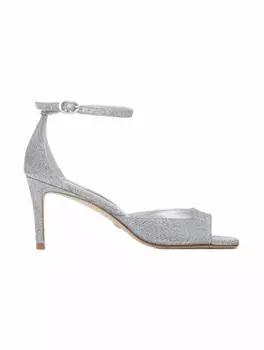 Блестящие босоножки Stuart Weitzman, серебристый