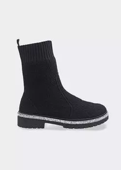 Блестящие ботинки-носки Teddy Borg Love Lemonade, черный