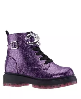 Блестящие ботинки Weslyn на шнуровке для больших девочек Nina, мультиколор