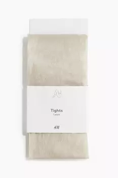 Блестящие колготки H&M, бежевый