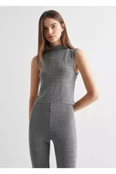 Блестящие колготки Mango, черный