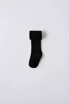 Блестящие колготки ZARA, черный