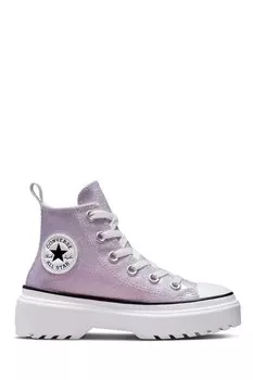 Блестящие кроссовки Brotter Lift Junior на толстой подошве Converse, фиолетовый