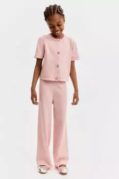 Блестящие леггинсы тонкой вязки H&M, розовый