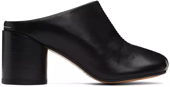 Блестящие мюли из кожи растительного дубления MM6 Maison Margiela