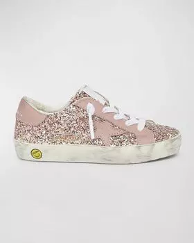 Блестящие низкие кеды Girl's Superstar Golden Goose, цвет Multicolor
