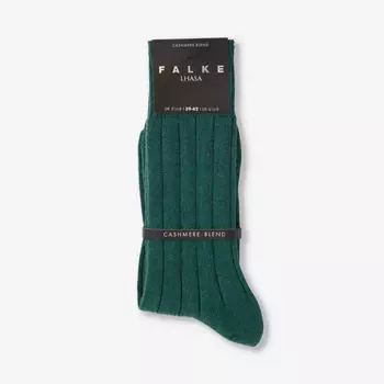 Блестящие носки из смесового шелка с начесом Falke, зеленый