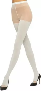 Блестящие прозрачные колготки Wolford, цвет White/Silver