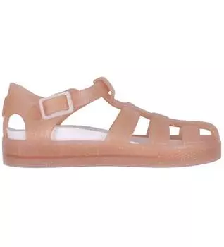 Блестящие сандалии для плавания для девочек в коричневом цвете Cameo EN FANT