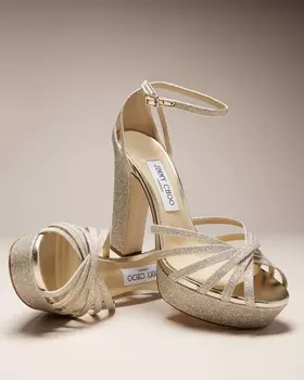 Блестящие сандалии Isra на платформе с ремешком на щиколотке Jimmy Choo